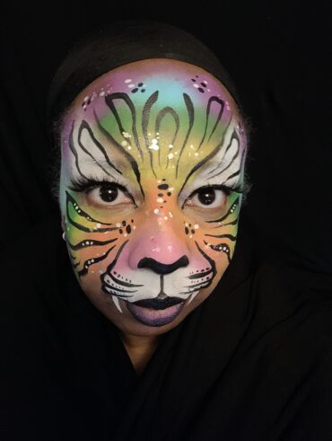 rainbow tiger face painting